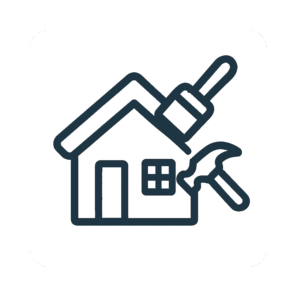 Malerpinsel oder Malerrolle Icon